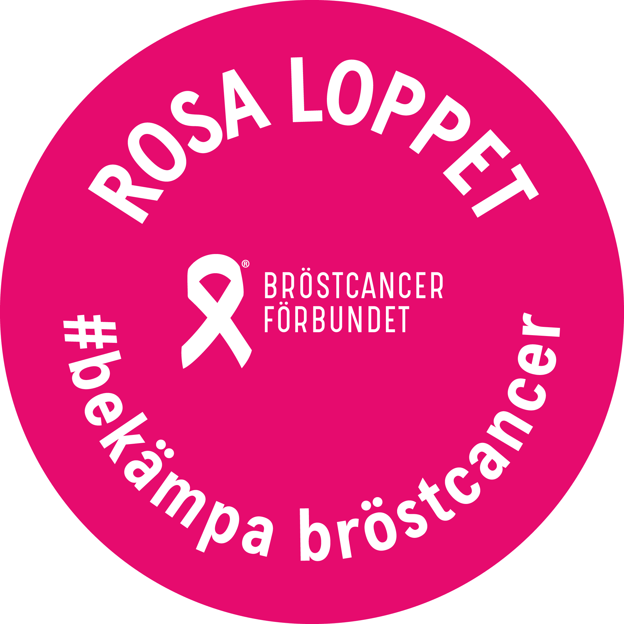 Rosa Loppet märke 2025 Txt VIT Bg R900